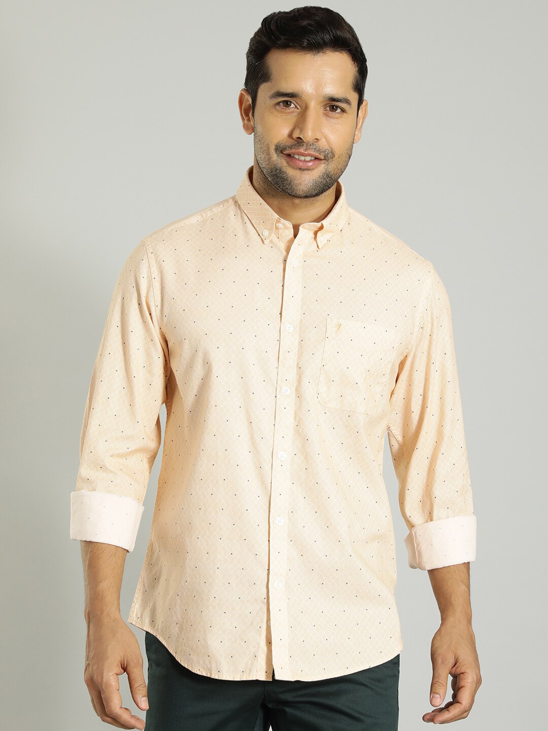 Indian Terrain Micro Ditsy Printed Button-Down Collar Pure Cotton Slim Fit Casual Shirt, Orange
Indian Terrain Micro Ditsy Printed Button-Down Collar Pure Cotton Slim Fit Casual Shirt, Orange