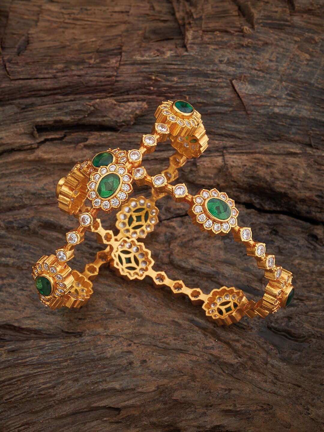 Kushal's Fashion Jewellery Set Of 2 92.5 Pure Silver Gold Plated Stones Studded Bangles
Kushal's Fashion Jewellery Set Of 2 92.5 Pure Silver Gold Plated Stones Studded Bangles