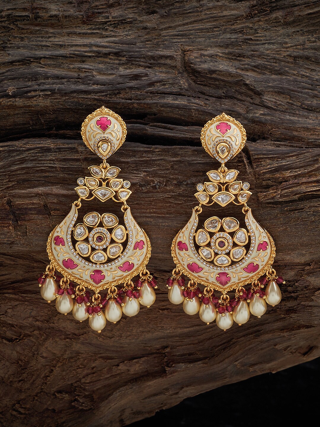 Kushal's Fashion Jewellery Kundan Studded & Beads Beaded Enamelled Classic Drop Earrings, Gold
Kushal's Fashion Jewellery Kundan Studded & Beads Beaded Enamelled Classic Drop Earrings, Gold