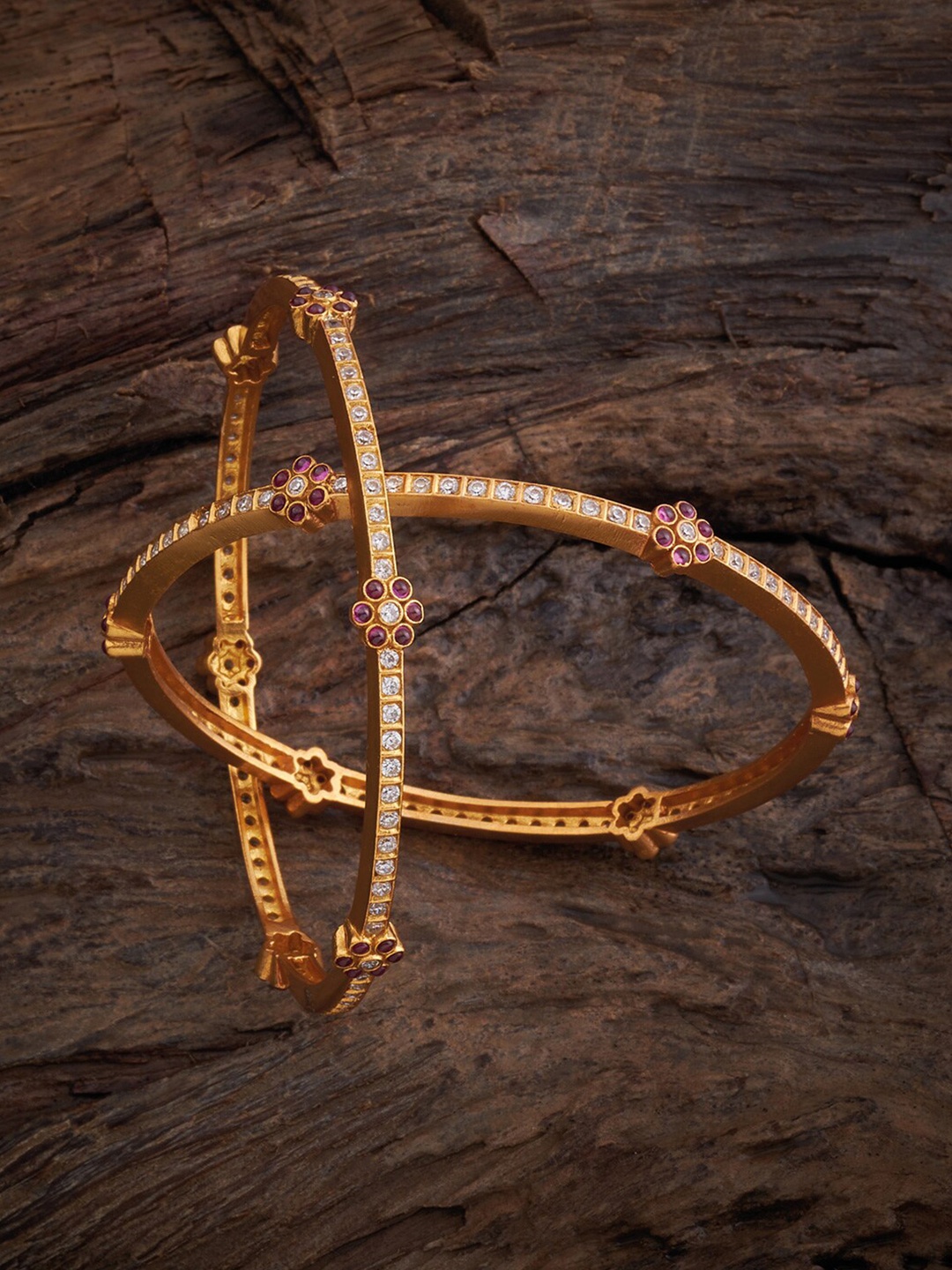 Kushal's Fashion Jewellery Set Of 2 Gold-Plated 92.5 Pure Silver Temple Bangles
Kushal's Fashion Jewellery Set Of 2 Gold-Plated 92.5 Pure Silver Temple Bangles
