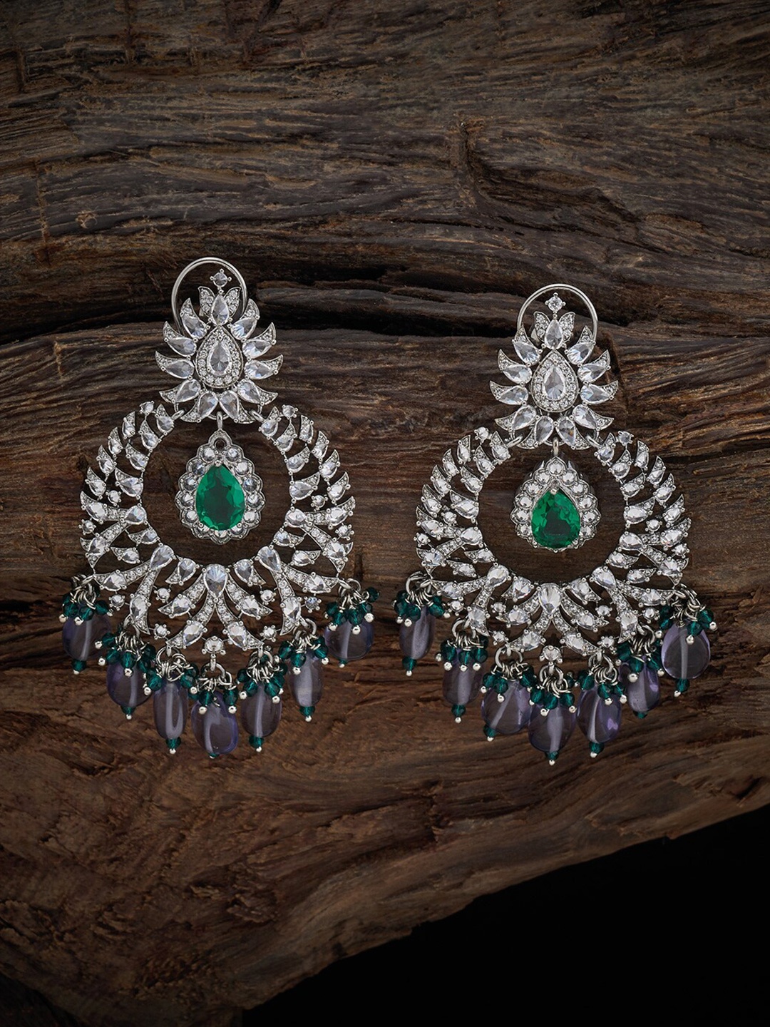 Kushal's Fashion Jewellery Rhodium-Plated Classic Cubic Zirconia Drop Earrings, Green
Kushal's Fashion Jewellery Rhodium-Plated Classic Cubic Zirconia Drop Earrings, Green