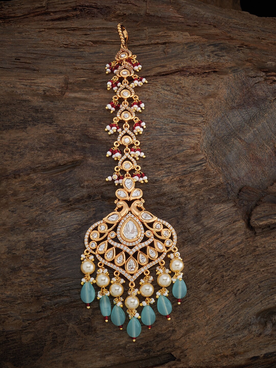 Kushal's Fashion Jewellery Kundan-Studded & Pearls-Beaded Ethnic Maang Tikka, Gold
Kushal's Fashion Jewellery Kundan-Studded & Pearls-Beaded Ethnic Maang Tikka, Gold