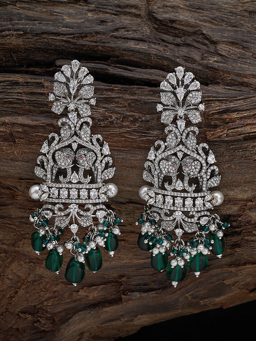Kushal's Fashion Jewellery Rhodium Plated Cubic Zirconia Classic Drop Earrings, Green
Kushal's Fashion Jewellery Rhodium Plated Cubic Zirconia Classic Drop Earrings, Green