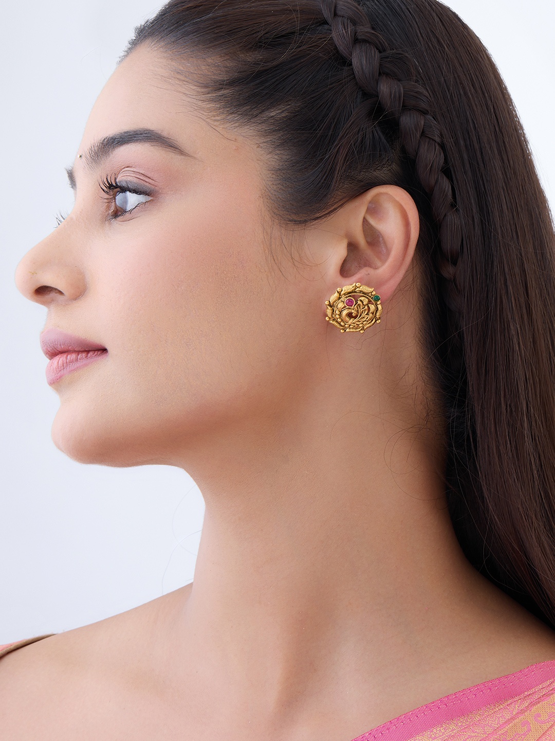 Kushal's Fashion Jewellery 92.5 Pure Silver Gold-Plated Classic Studs Earrings, Red
Kushal's Fashion Jewellery 92.5 Pure Silver Gold-Plated Classic Studs Earrings, Red