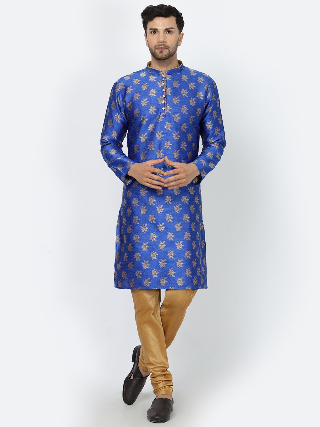 Sydney Heights Ethnic Motifs Woven Design Mandarin Collar Straight Kurta & Churidar, Blue
Sydney Heights Ethnic Motifs Woven Design Mandarin Collar Straight Kurta & Churidar, Blue