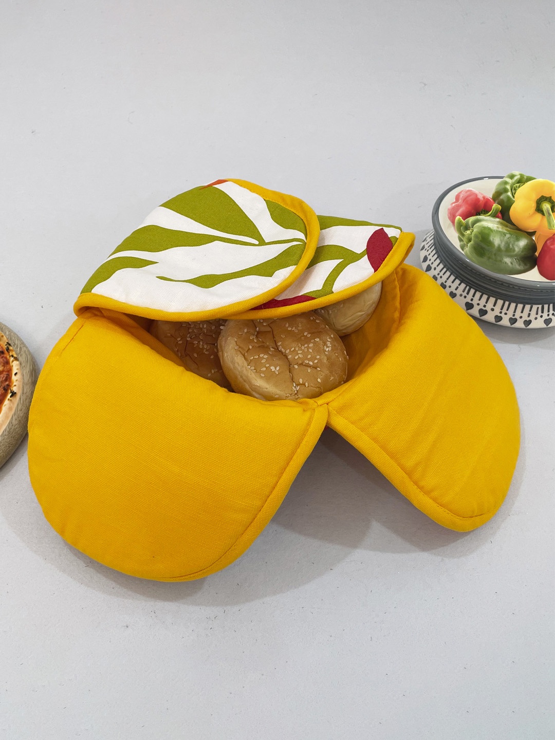 SWAYAM Yellow Wood Microwave Safe Cane Bread Basket With Cotton Foam Filled Cover
SWAYAM Yellow Wood Microwave Safe Cane Bread Basket With Cotton Foam Filled Cover