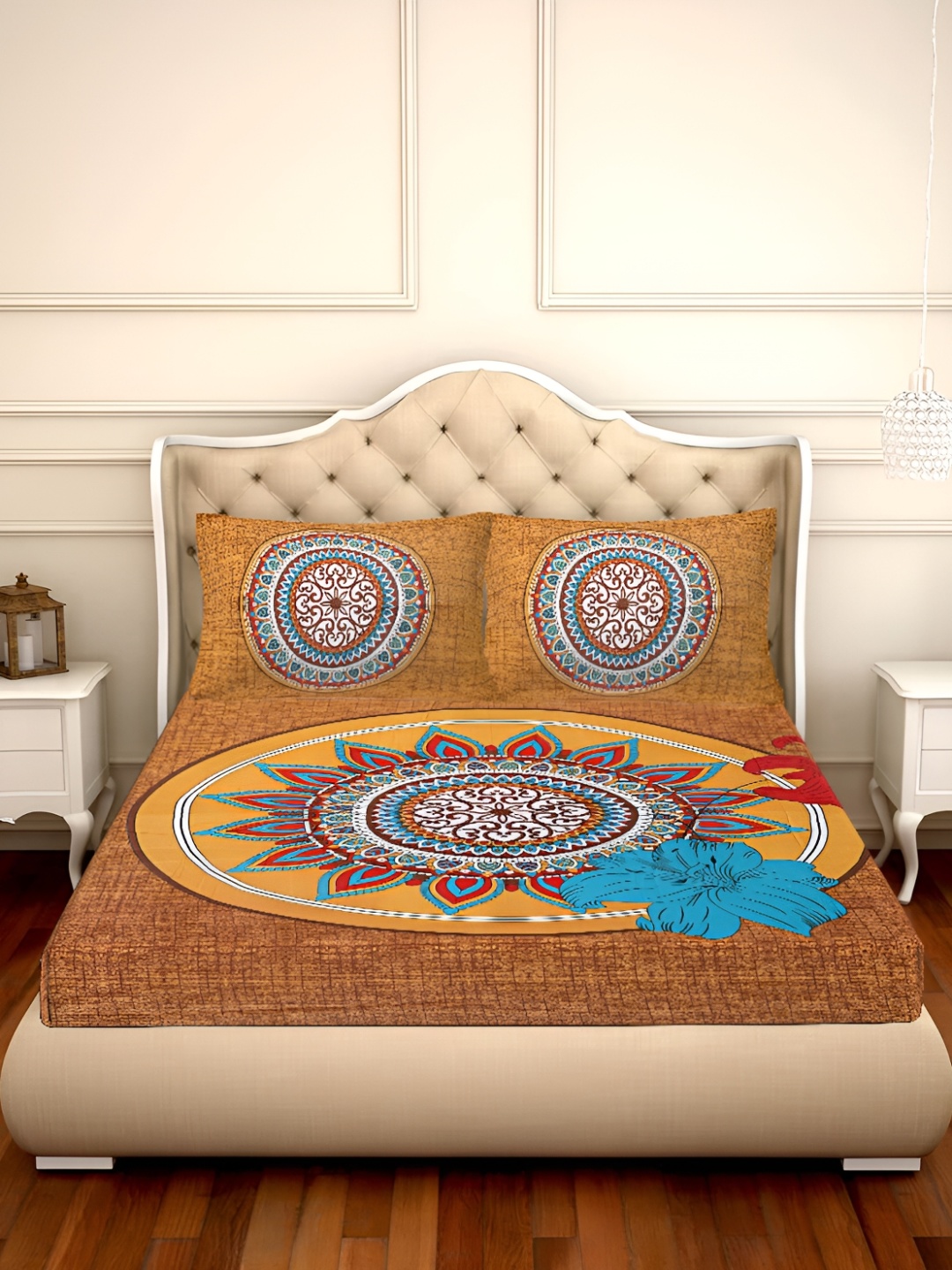 UBANIA COLLECTION Brown Floral Cotton 144 TC Queen Bedsheet with 2 Pillow Covers
UBANIA COLLECTION Brown Floral Cotton 144 TC Queen Bedsheet with 2 Pillow Covers