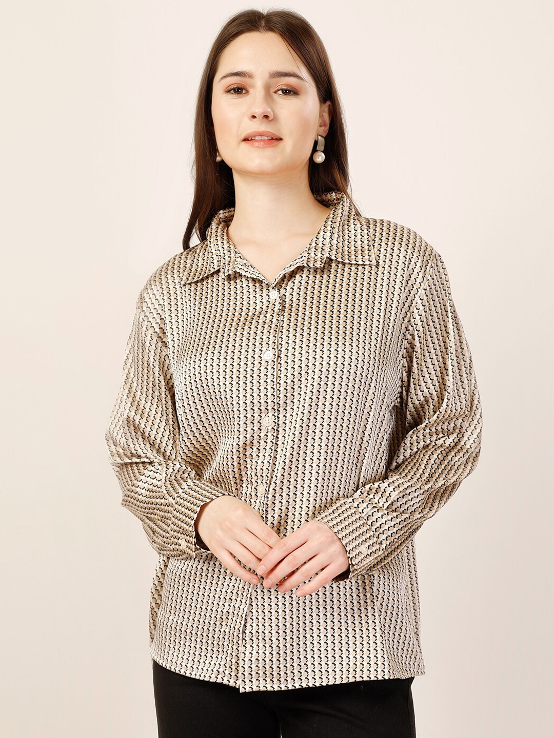 Fashfun Printed Spread Collar Long Regular Sleeves Casual Standard Shirt, Beige
Fashfun Printed Spread Collar Long Regular Sleeves Casual Standard Shirt, Beige