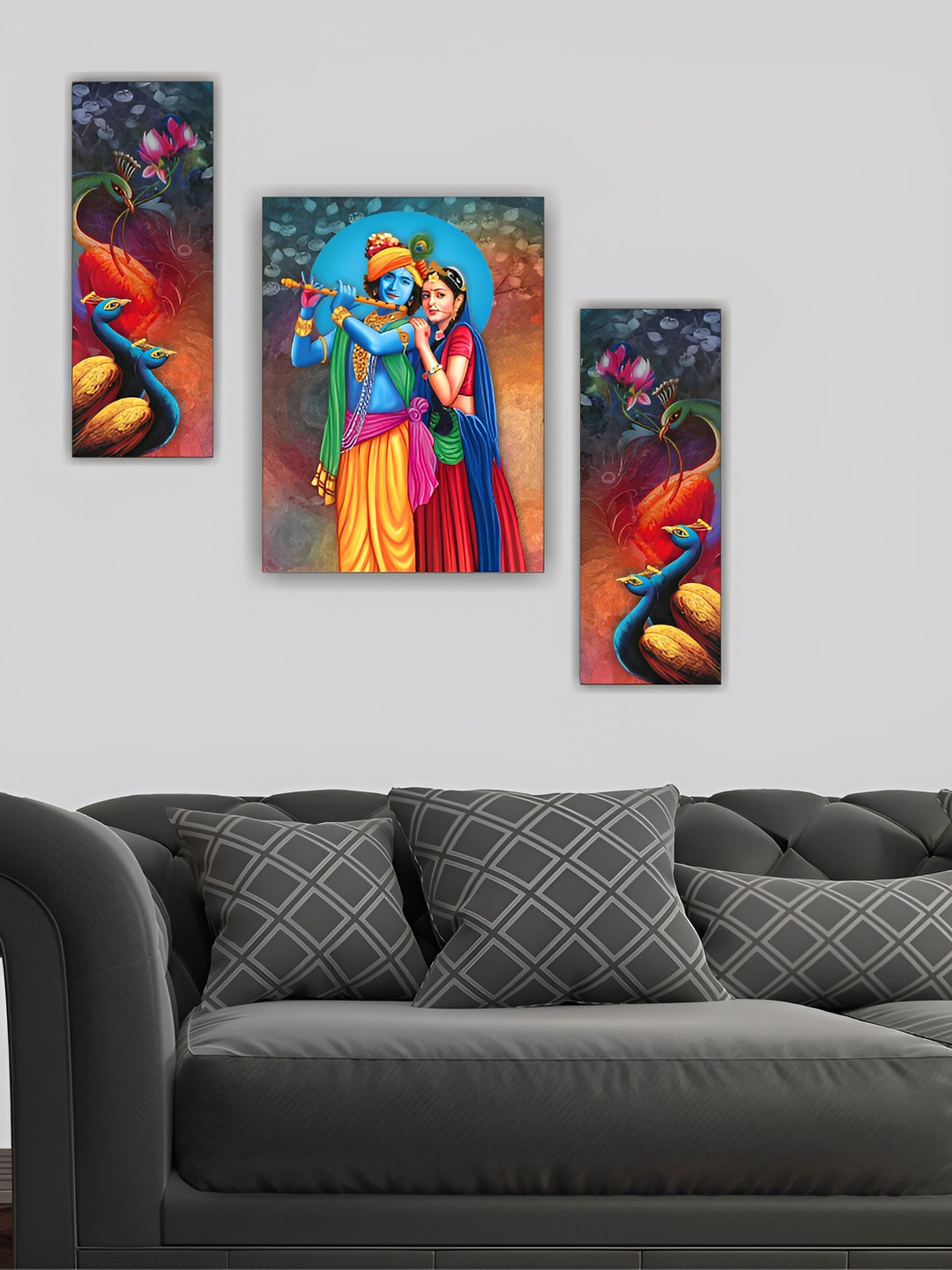 WALLMAX Blue 3 Pieces Synthetic Wooden Paintings Wall Art 
WALLMAX Blue 3 Pieces Synthetic Wooden Paintings Wall Art