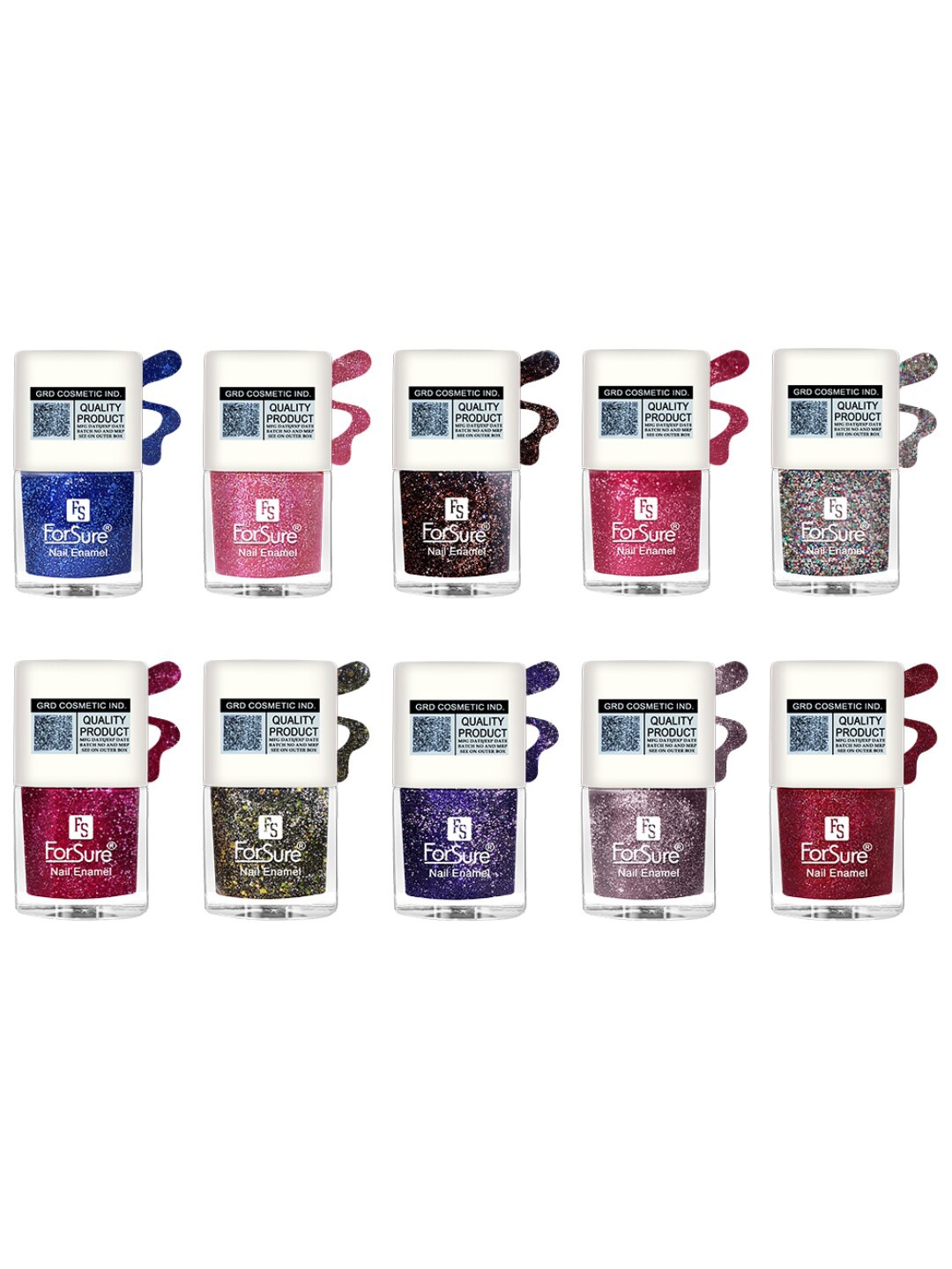 ForSure High Shine Set Of 10 Glitter Nail Polish-5ml Each - 89-90-91-92-93-94-95-96-97-98, Multi
ForSure High Shine Set Of 10 Glitter Nail Polish-5ml Each - 89-90-91-92-93-94-95-96-97-98, Multi