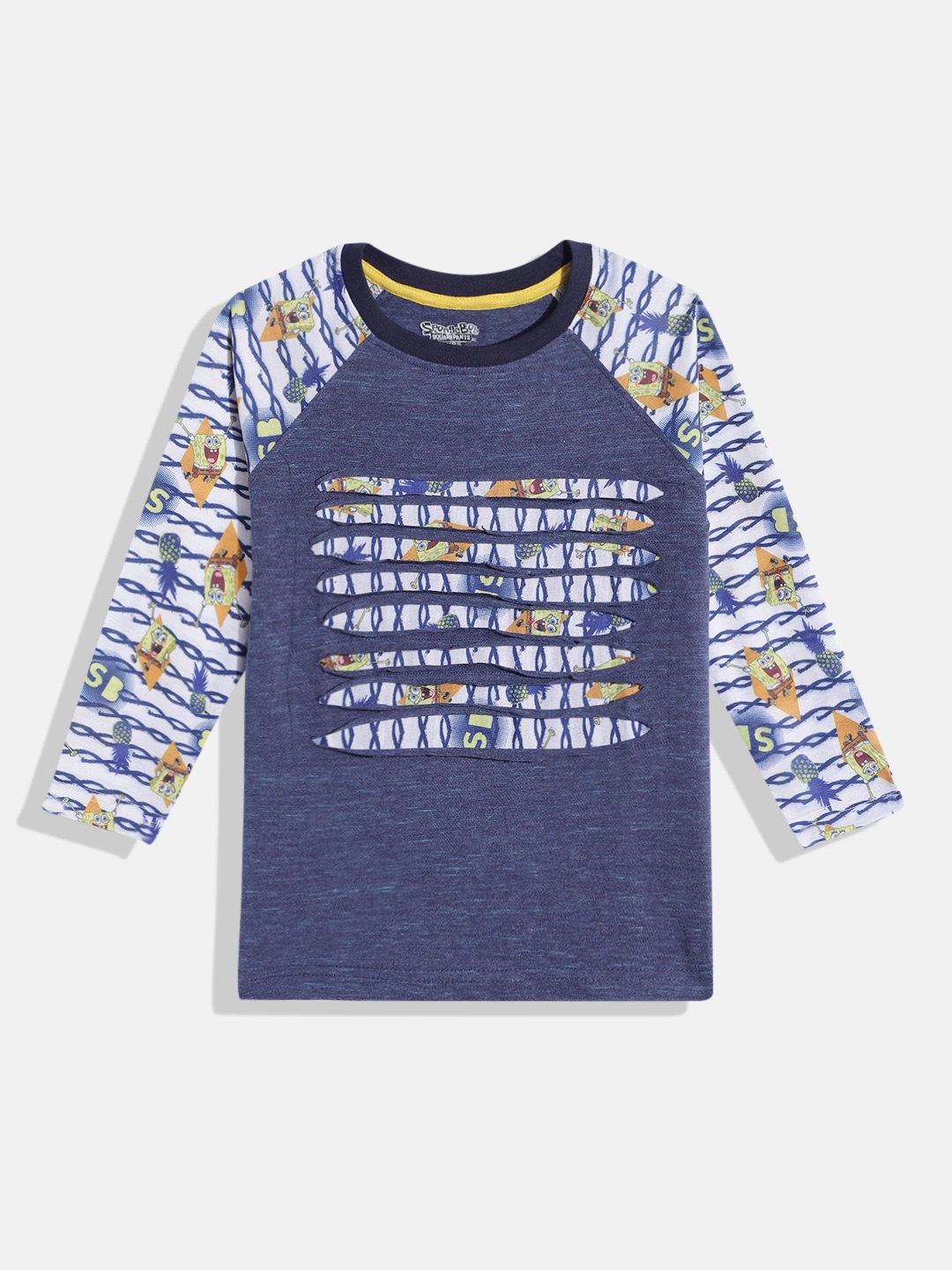 Eteenz Boys Sponge Bob Square Pants Printed Rremium Cotton T-shirt with Cut-Out Detail, White
Eteenz Boys Sponge Bob Square Pants Printed Rremium Cotton T-shirt with Cut-Out Detail, White