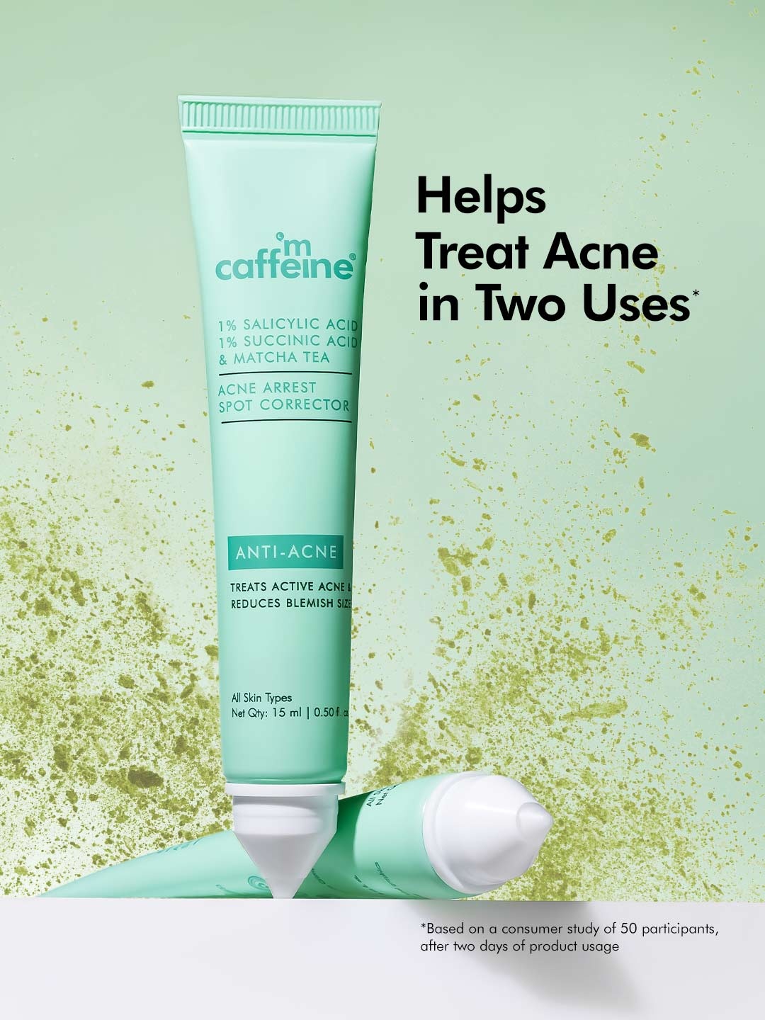MCaffeine Acne Arrest Spot Corrector with Salicylic Acid & Succinic Acid - 15 ml, Blue
MCaffeine Acne Arrest Spot Corrector with Salicylic Acid & Succinic Acid - 15 ml, Blue