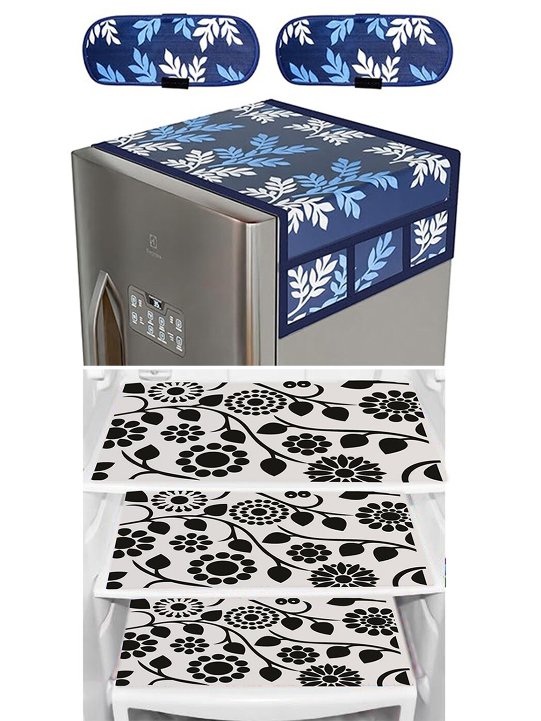 Dakshya Industries Blue & White 6 Pieces Printed Fridge Top Cover, Handle Covers & Mats
Dakshya Industries Blue & White 6 Pieces Printed Fridge Top Cover, Handle Covers & Mats