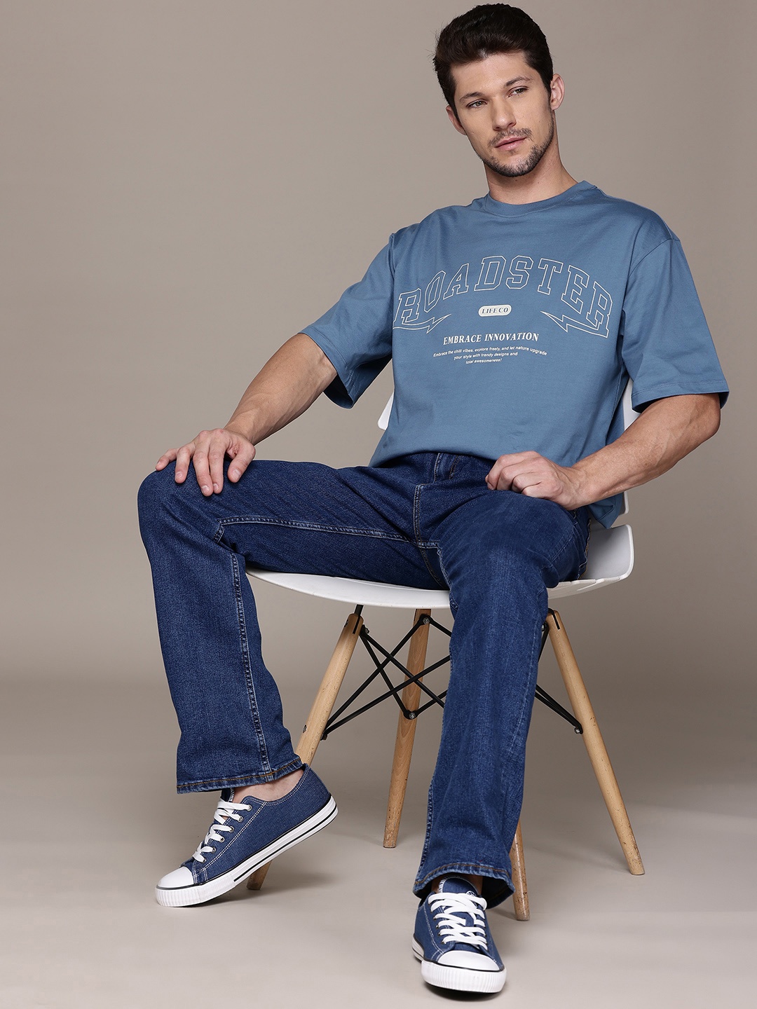 The Roadster Lifestyle Co. Typography Printed Drop-Shoulder Sleeves Pure Cotton T-shirt, Blue
The Roadster Lifestyle Co. Typography Printed Drop-Shoulder Sleeves Pure Cotton T-shirt, Blue