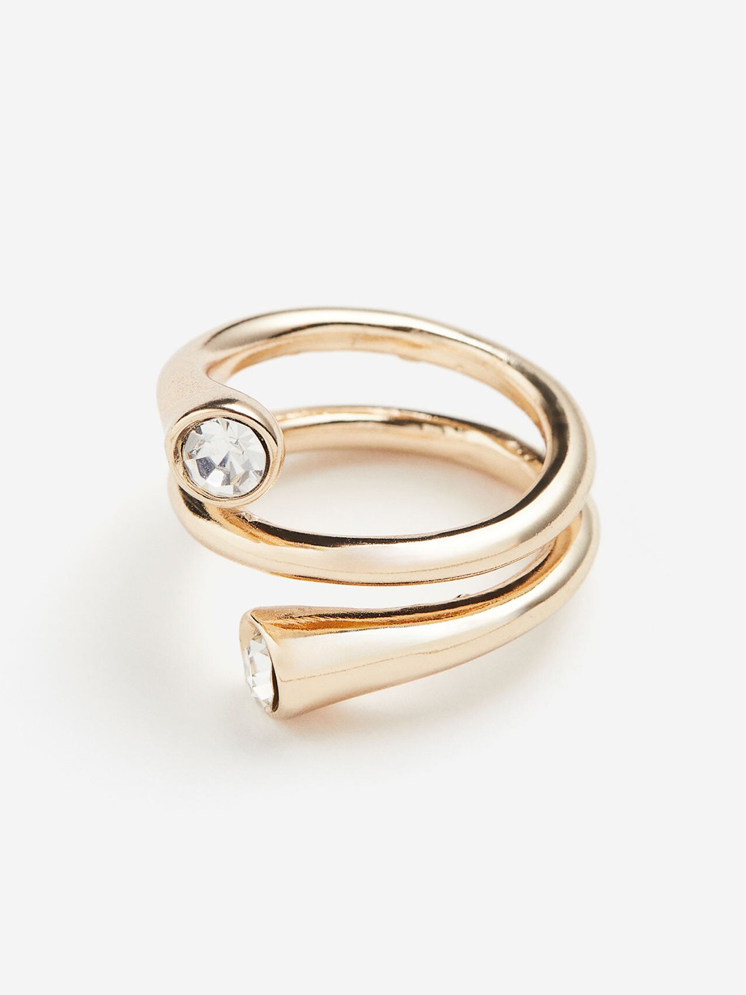 H&M Rhinestone-Decorated Ring, Gold