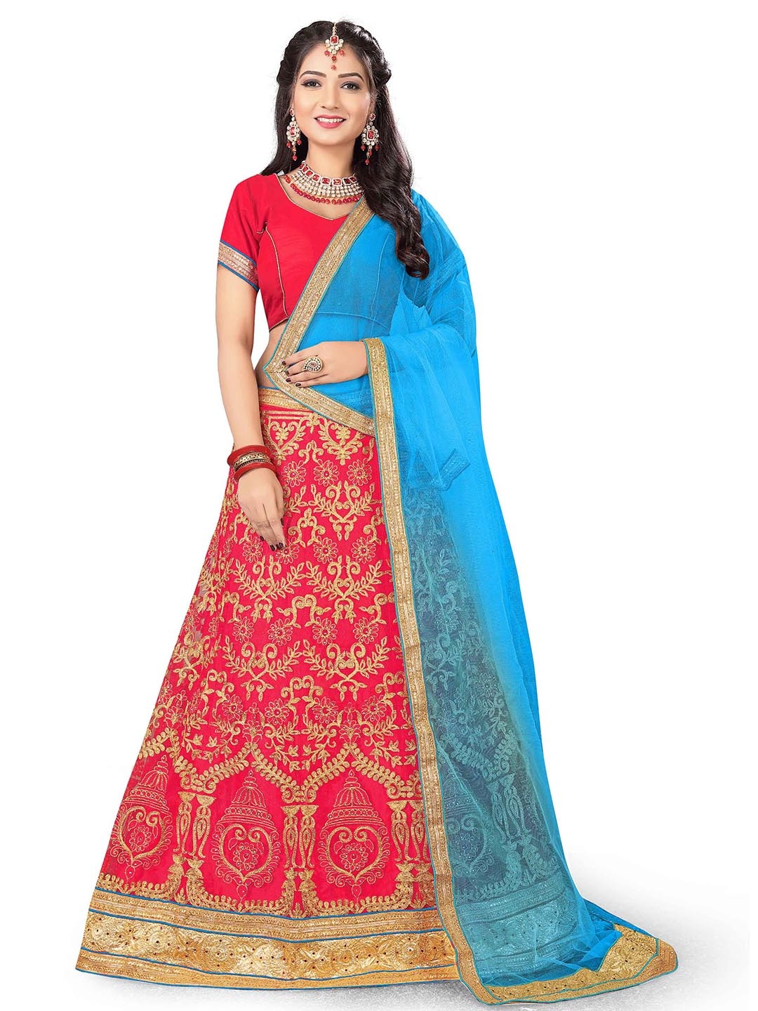 MANVAA Beads and Stones Semi-Stitched Lehenga & Unstitched Blouse With Dupatta, Pink
MANVAA Beads and Stones Semi-Stitched Lehenga & Unstitched Blouse With Dupatta, Pink