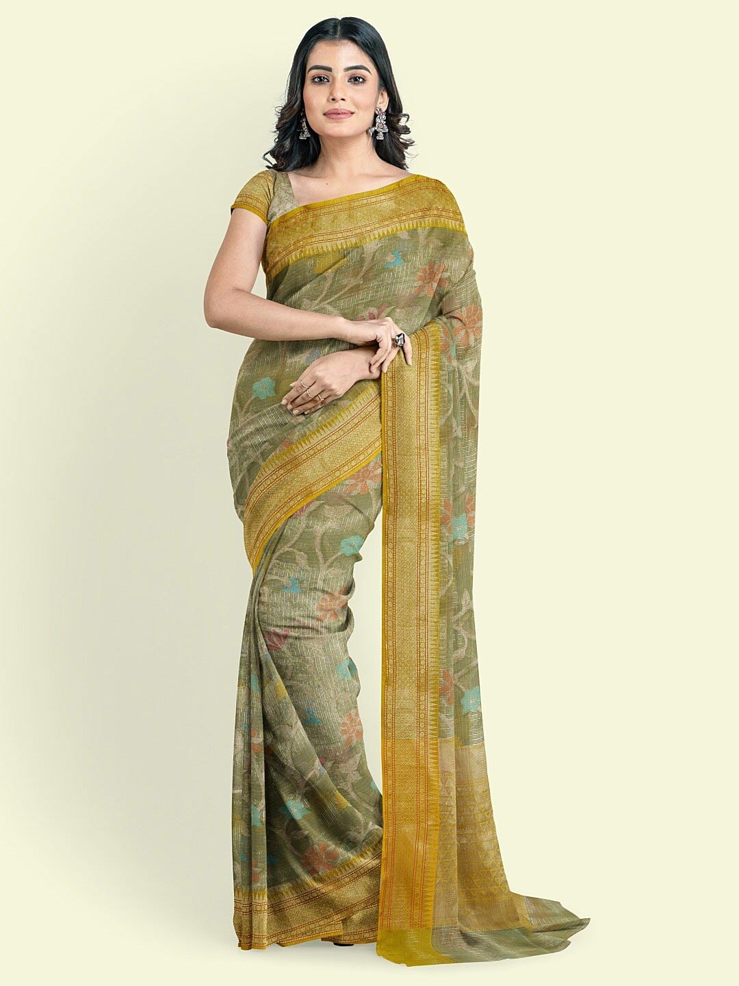 PTIEPL Banarasi Silk Works Ethnic Motifs Woven Design Zari Organza Banarasi Saree, Green
PTIEPL Banarasi Silk Works Ethnic Motifs Woven Design Zari Organza Banarasi Saree, Green