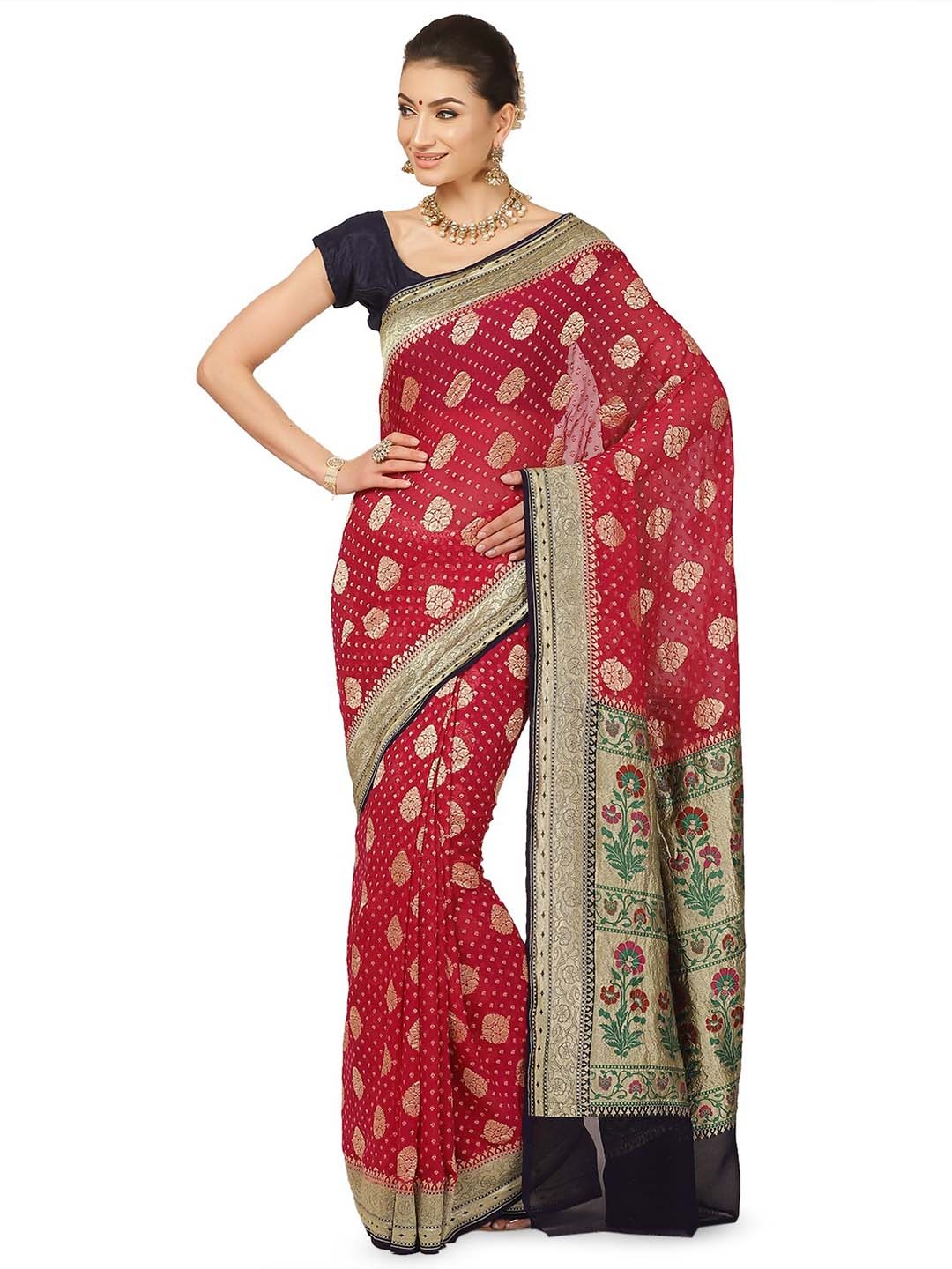 PTIEPL Banarasi Silk Works Woven Design Zari Pure Georgette Banarasi Saree, Purple
PTIEPL Banarasi Silk Works Woven Design Zari Pure Georgette Banarasi Saree, Purple