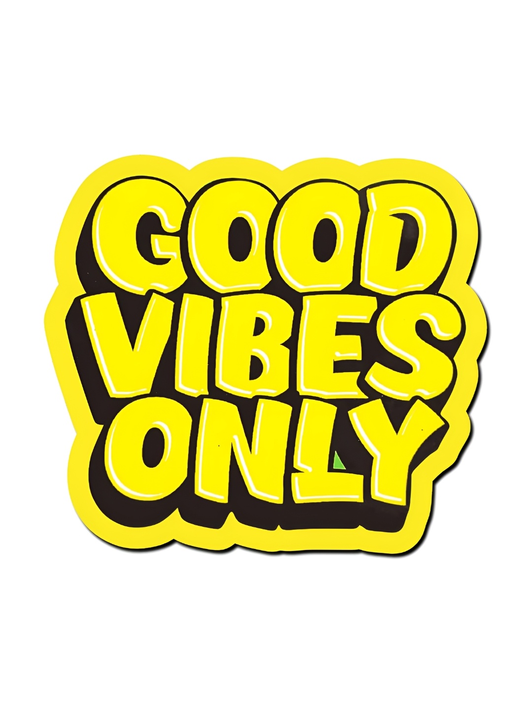 Kastner Yellow & Black Good Vibes Only Patterned Fridge Magnet