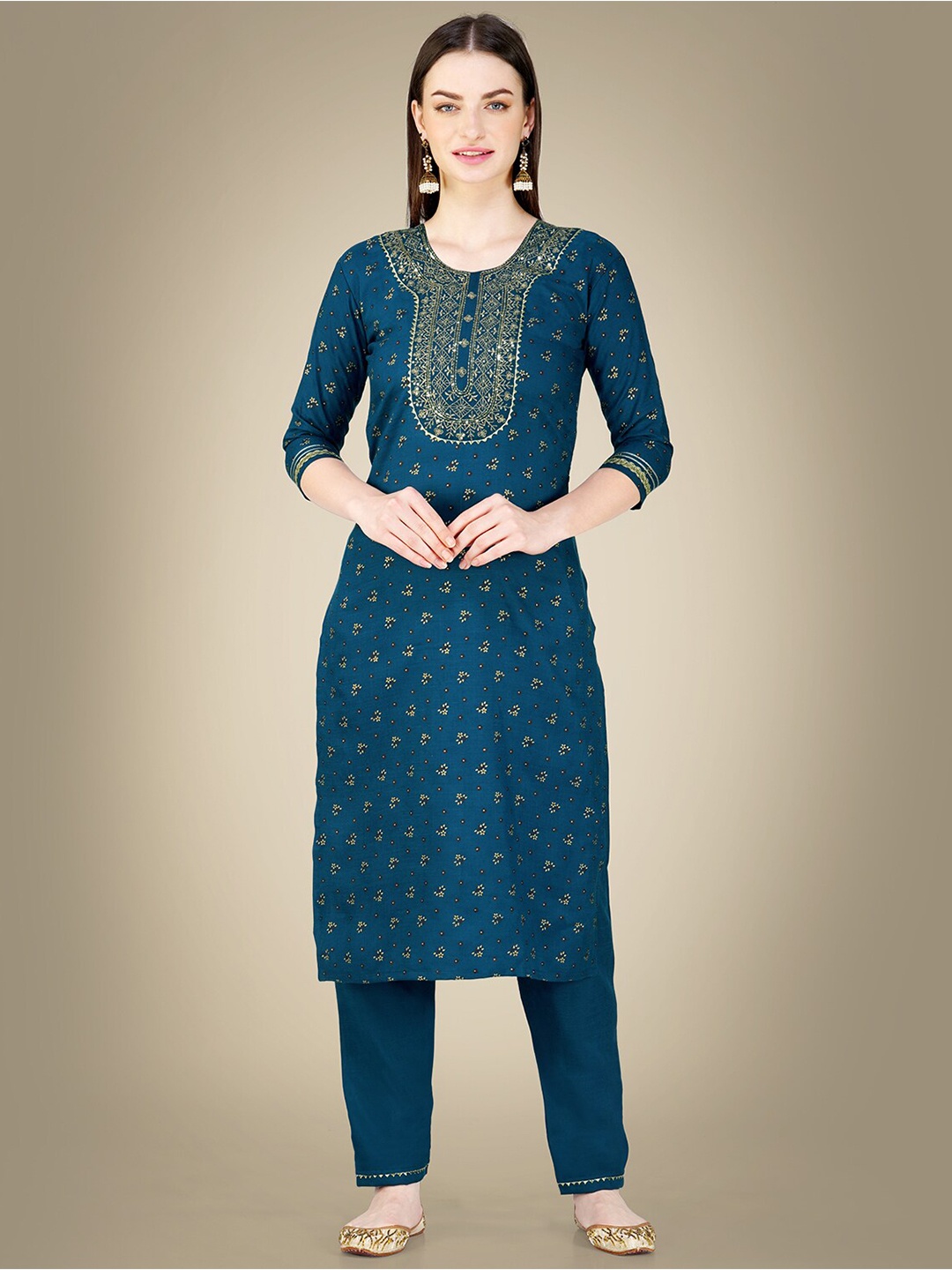 BAPS Woven Design Embroidered Regular Pure Cotton Straight Kurta With Trouser & Dupatta, Blue
BAPS Woven Design Embroidered Regular Pure Cotton Straight Kurta With Trouser & Dupatta, Blue