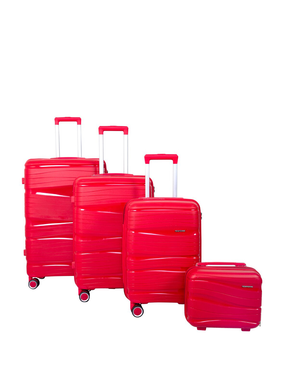Polo Class Set of 3 Hard-Sided Large Medium & Cabin Trolley Suitcases With Vanity - 70 L, Red
Polo Class Set of 3 Hard-Sided Large Medium & Cabin Trolley Suitcases With Vanity - 70 L, Red