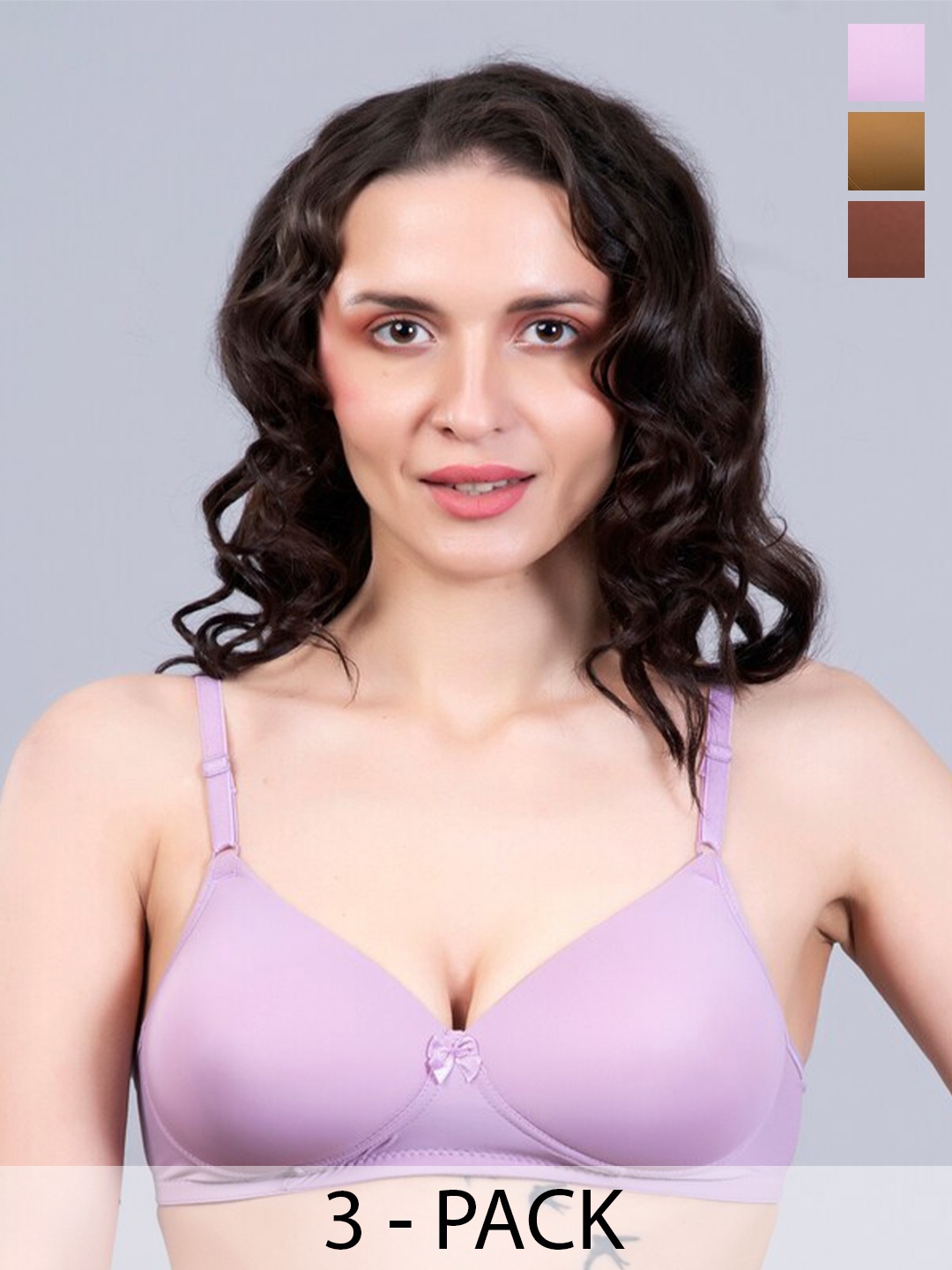 Herryqeal Pack of 3 Full Coverage Lightly Padded Everyday Bra with All Day Comfort, Lavender
Herryqeal Pack of 3 Full Coverage Lightly Padded Everyday Bra with All Day Comfort, Lavender