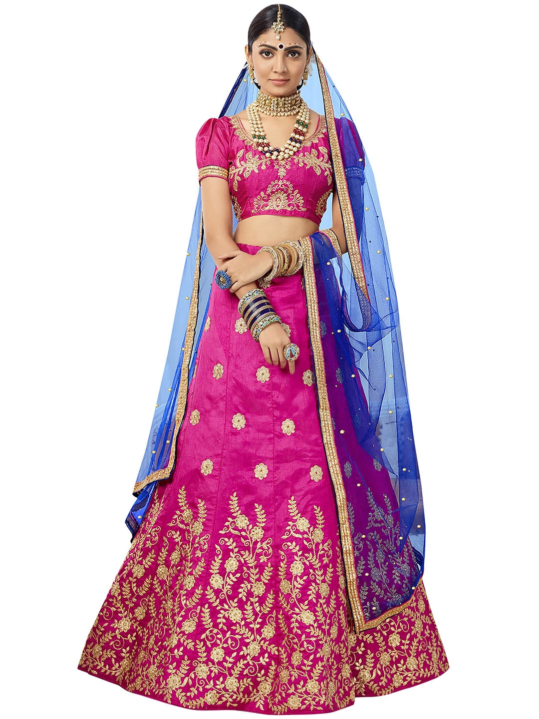 MANVAA Embroidered Thread Work Semi-Stitched Lehenga & Unstitched Blouse With Dupatta, Pink
MANVAA Embroidered Thread Work Semi-Stitched Lehenga & Unstitched Blouse With Dupatta, Pink