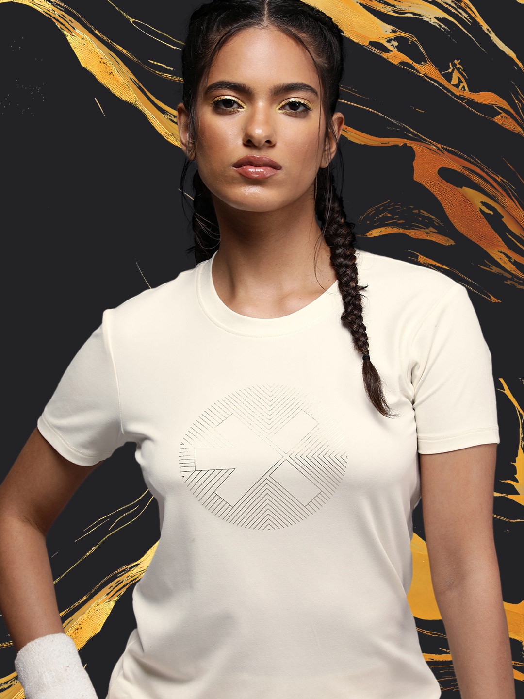 HRX by Hrithik Roshan Active Goddess Collection Rapid Dry Slim Fit Training T-shirt, Cream
HRX by Hrithik Roshan Active Goddess Collection Rapid Dry Slim Fit Training T-shirt, Cream