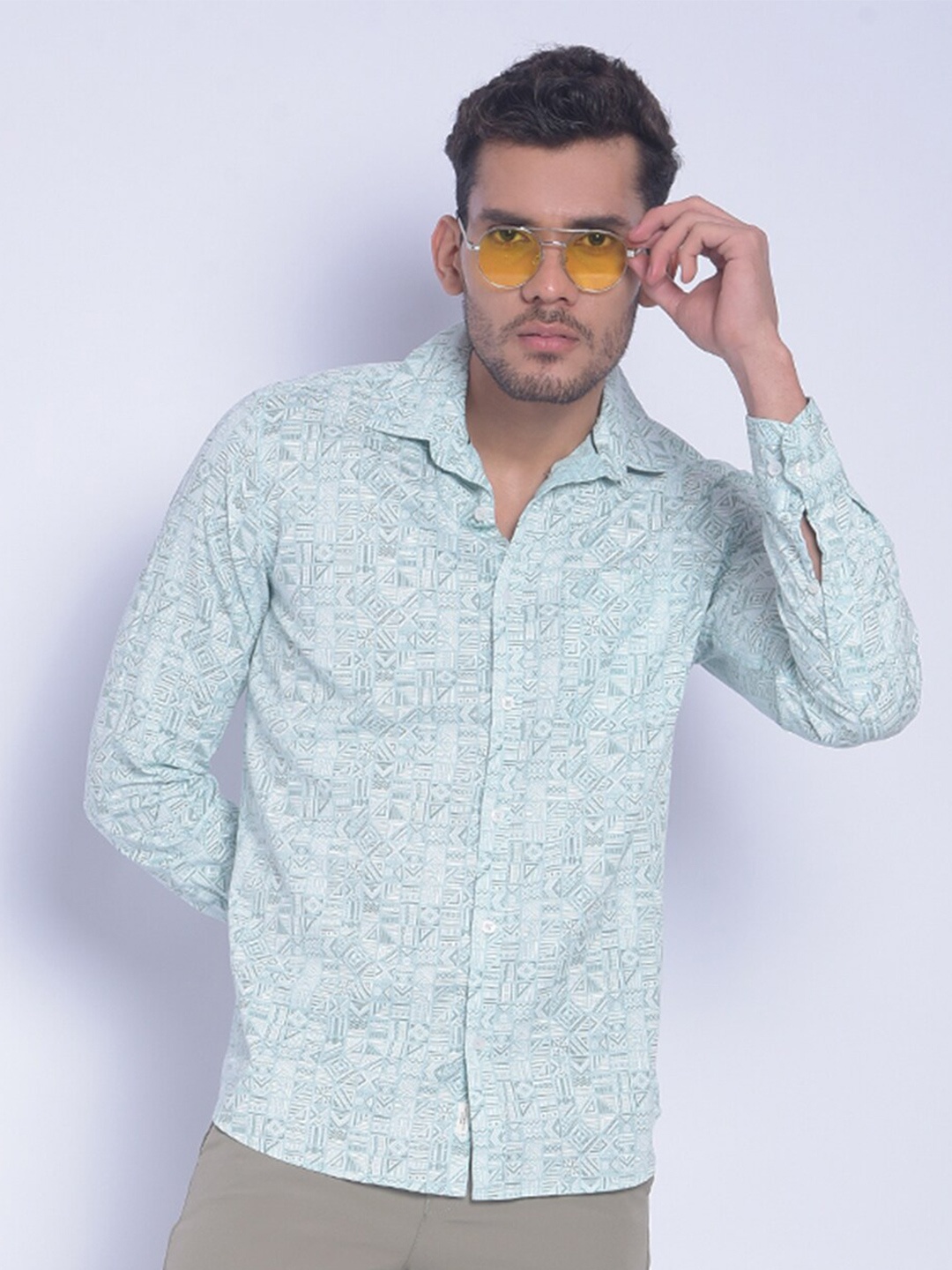 Crimsoune Club Smart Slim Fit Geometric Printed Pure Cotton Casual Shirt, Green
Crimsoune Club Smart Slim Fit Geometric Printed Pure Cotton Casual Shirt, Green