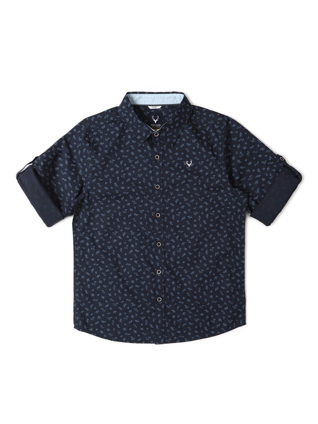 Allen Solly Junior Boys Slim Fit Micro Ditsy Printed Roll-Up Sleeves Casual Shirt, Navy blue
Allen Solly Junior Boys Slim Fit Micro Ditsy Printed Roll-Up Sleeves Casual Shirt, Navy blue