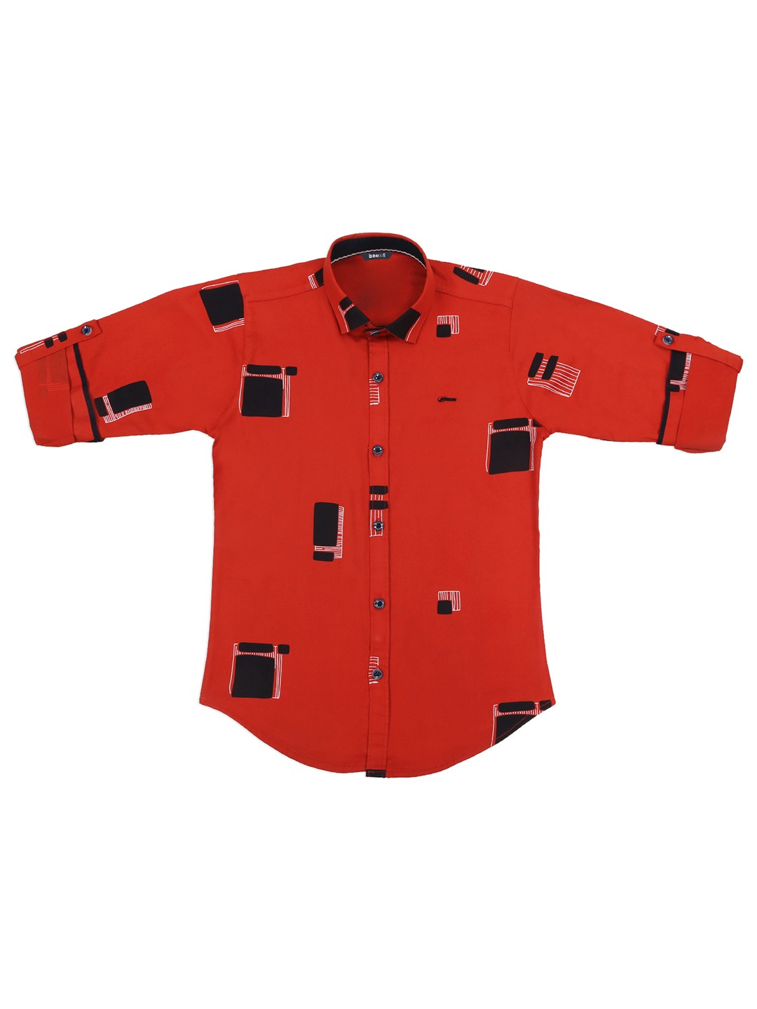 BAESD Boys Classic Geometric Printed Spread Collar Roll-Up Sleeves Cotton Casual Shirt, Rust
BAESD Boys Classic Geometric Printed Spread Collar Roll-Up Sleeves Cotton Casual Shirt, Rust