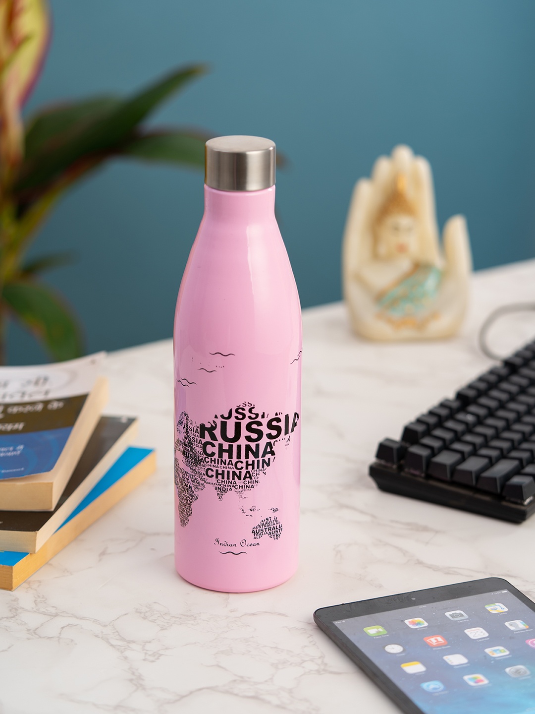 Clay Craft Vacbott Gerald 1100Ml Single-Wall Stainless Steel BIS Approved Water Bottle, Pink
Clay Craft Vacbott Gerald 1100Ml Single-Wall Stainless Steel BIS Approved Water Bottle, Pink