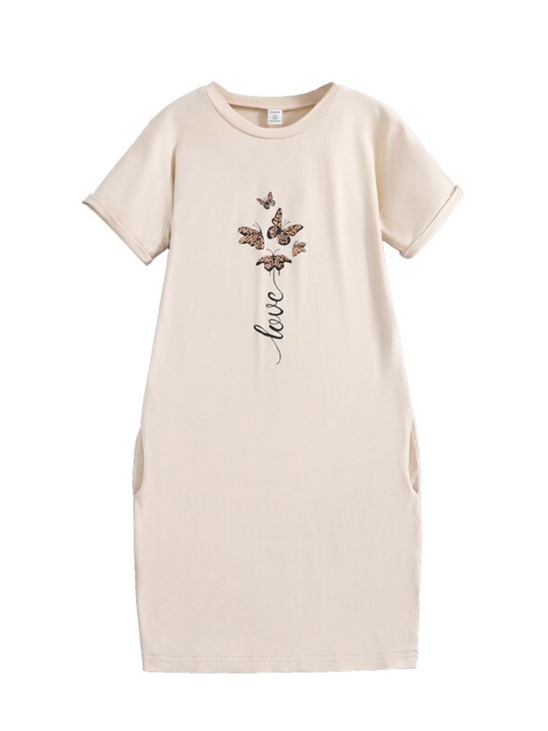 StyleCast Girls Round Neck Short Sleeves A-Line Dress Embellished T-shirt Dress, Beige
StyleCast Girls Round Neck Short Sleeves A-Line Dress Embellished T-shirt Dress, Beige
