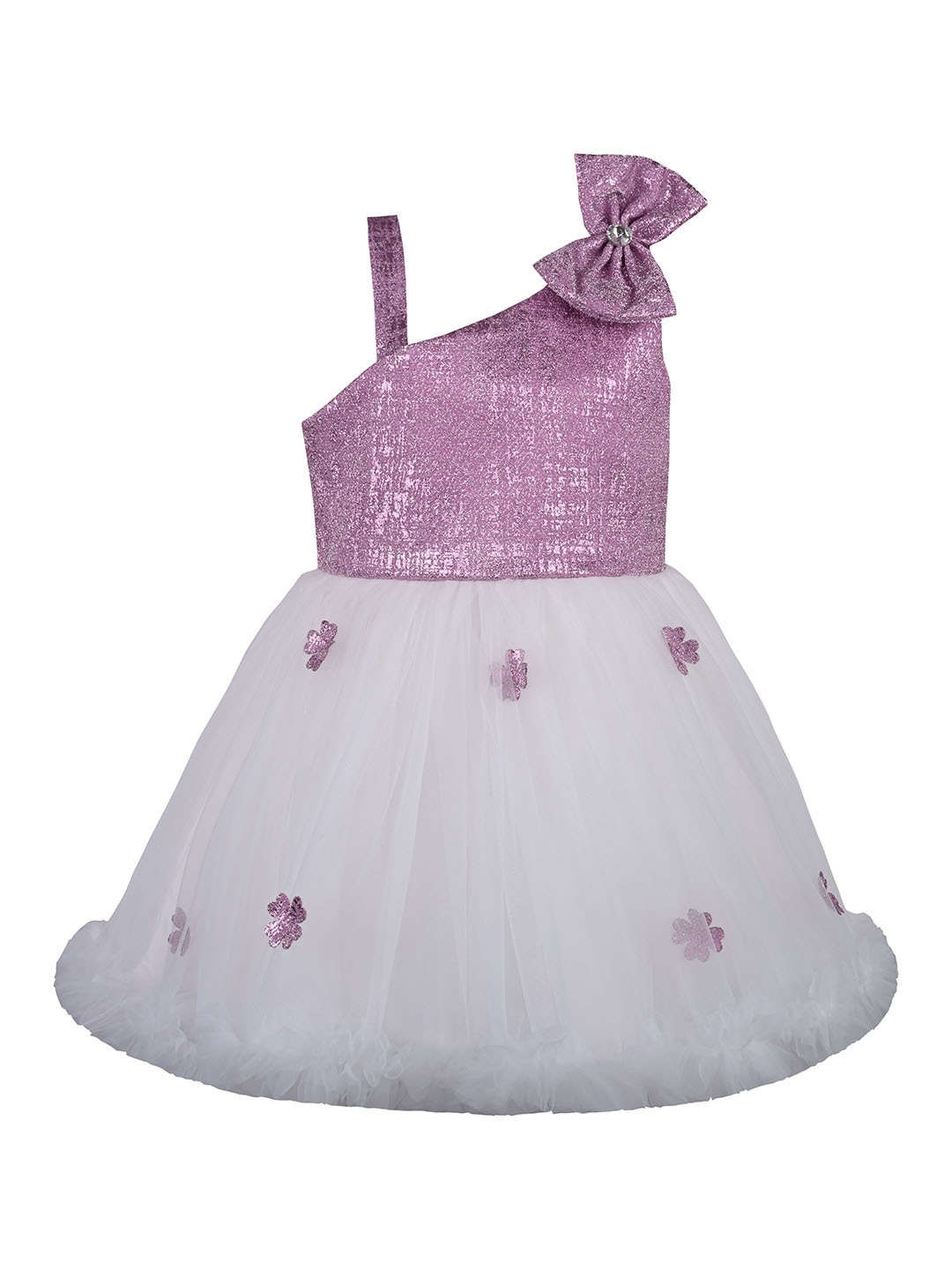Wish Karo Girls Self Design Asymmetric Neck Sequined & Bow Tulle Net Fit & Flare Dress, Pink
Wish Karo Girls Self Design Asymmetric Neck Sequined & Bow Tulle Net Fit & Flare Dress, Pink
