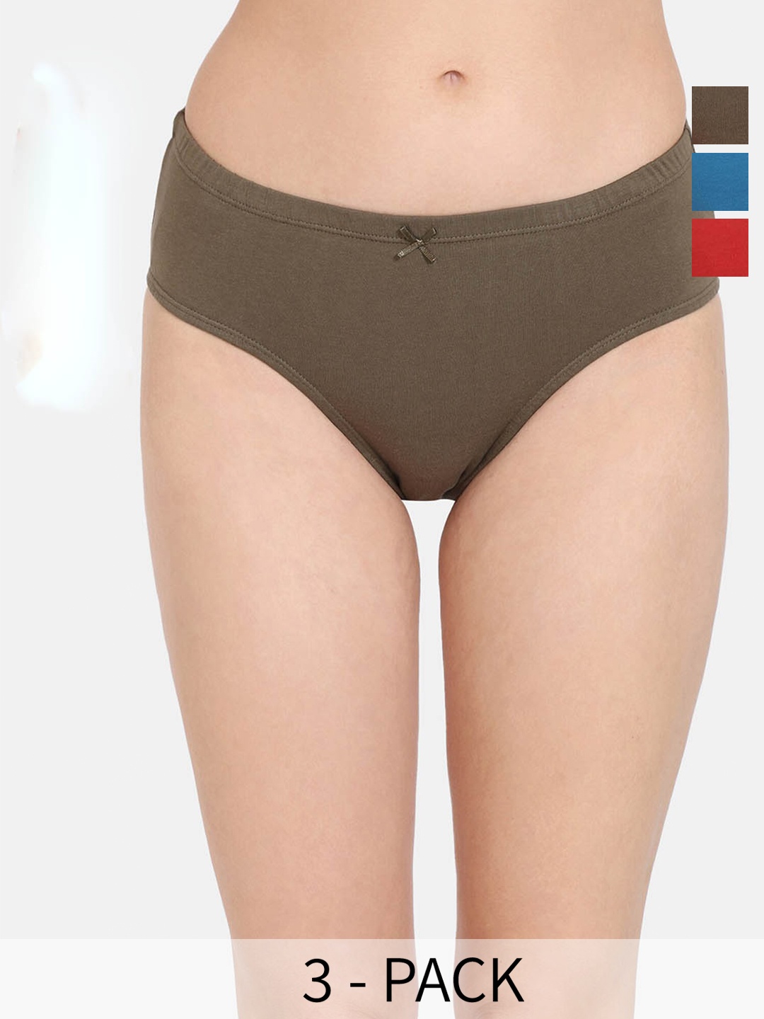 Rosaline by Zivame Pack Of 3 Mid-Rise Pure Cotton Hipster Briefs RO206NFASHGREEN, Grey
Rosaline by Zivame Pack Of 3 Mid-Rise Pure Cotton Hipster Briefs RO206NFASHGREEN, Grey