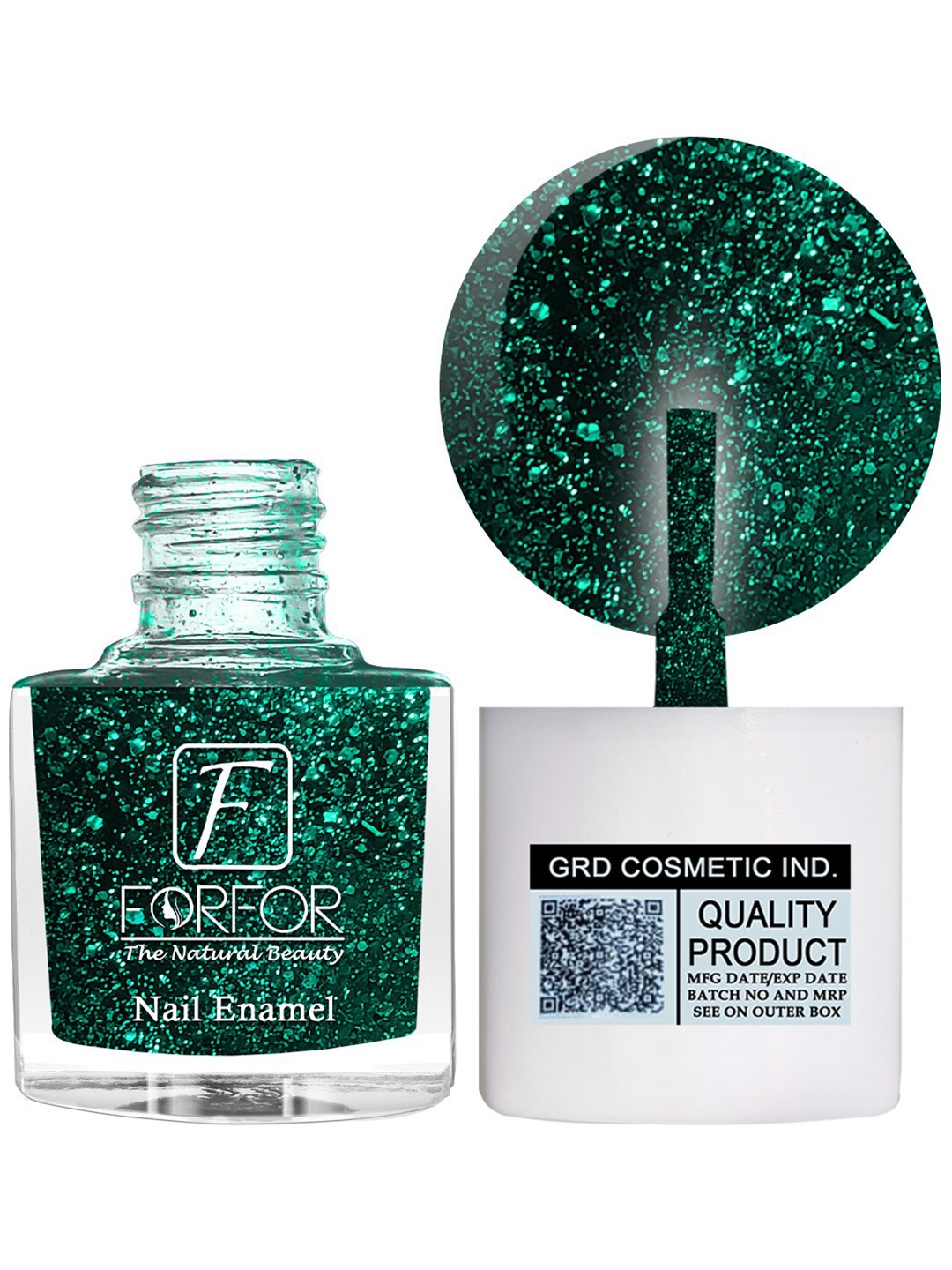 FORFOR High Shine 4-Pcs Glitter Nail Polish-5ml Each-Brown-Pink-Baby Pink-Dark Green, Multi
FORFOR High Shine 4-Pcs Glitter Nail Polish-5ml Each-Brown-Pink-Baby Pink-Dark Green, Multi