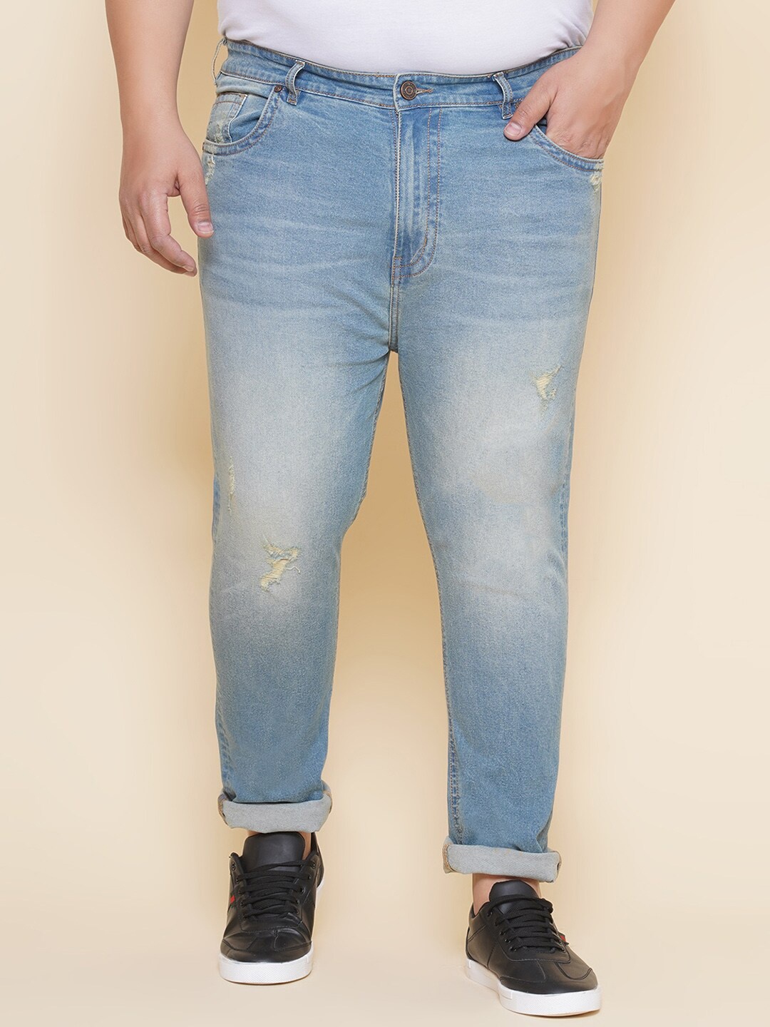 John Pride Men Plus Size Low Distress Light Fade Whiskers & Chevrons Stretchable Jeans, Blue
John Pride Men Plus Size Low Distress Light Fade Whiskers & Chevrons Stretchable Jeans, Blue