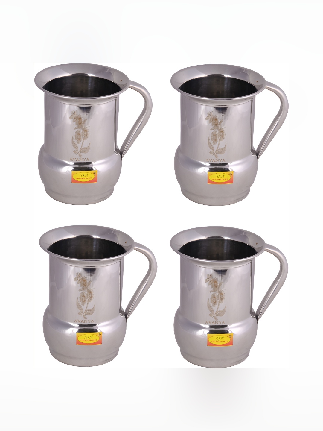 Shivshakti Arts Silver-Toned 4 Pieces Easy to Clean Stainless Steel Water Jugs 1.8 L
Shivshakti Arts Silver-Toned 4 Pieces Easy to Clean Stainless Steel Water Jugs 1.8 L