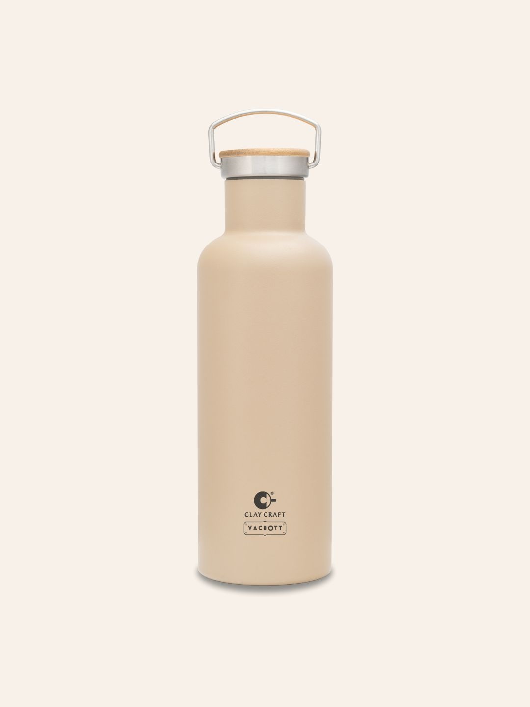 CLAY CRAFT Cream Coloured Single Stainless Steel Double Wall Vacuum Water Bottle 700ml
CLAY CRAFT Cream Coloured Single Stainless Steel Double Wall Vacuum Water Bottle 700ml