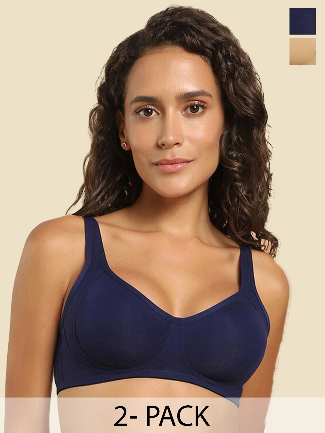 Van Heusen Pack Of 2 Full Coverage Super Support Bra All Day Comfort Cotton Everyday Bra, Navy blue
Van Heusen Pack Of 2 Full Coverage Super Support Bra All Day Comfort Cotton Everyday Bra, Navy blue