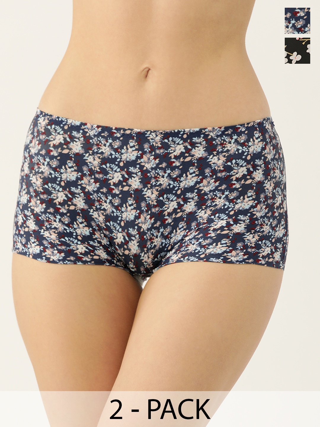 Ms.Lingies Pack Of 2 Floral Printed Seamless High-Rise Boy Shorts Briefs MSP107, Multi
Ms.Lingies Pack Of 2 Floral Printed Seamless High-Rise Boy Shorts Briefs MSP107, Multi