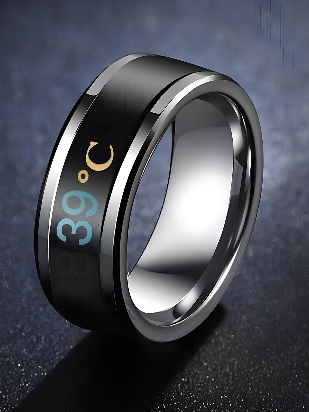 KARISHMA KREATIONS Set Of 3 Gold & Silver Plated Stainless Steel Temperature Finger Rings, Black
KARISHMA KREATIONS Set Of 3 Gold & Silver Plated Stainless Steel Temperature Finger Rings, Black