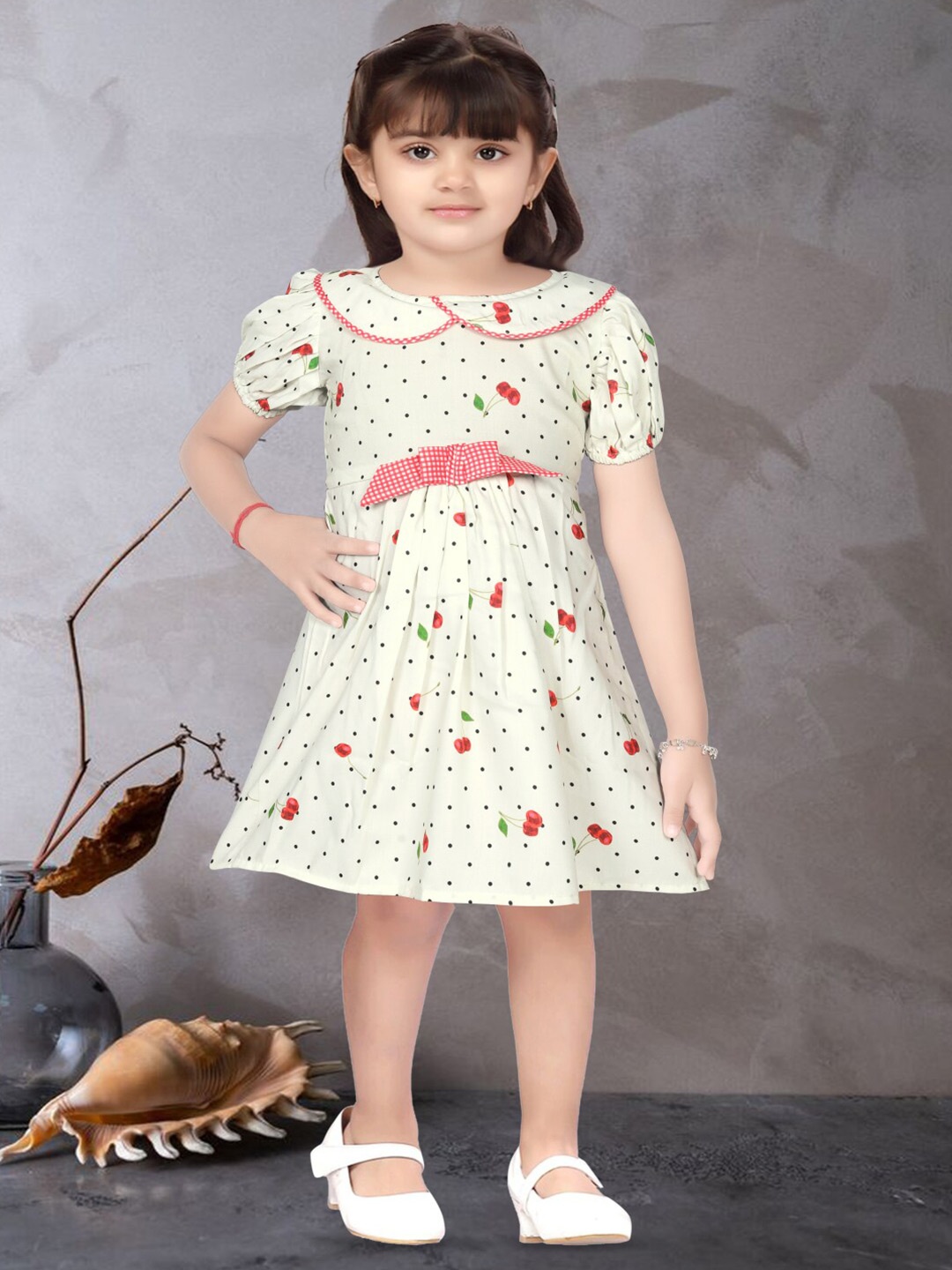 BAESD Girls Floral Printed Peter Pan Collar Puff Sleeve Fit & Flare Dress, White
BAESD Girls Floral Printed Peter Pan Collar Puff Sleeve Fit & Flare Dress, White