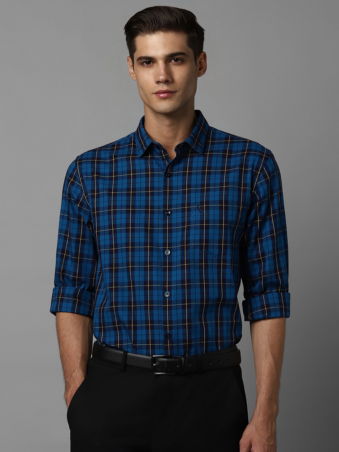 Allen Solly Check Printed Full Sleeves Spread Collar Cotton Slim Fit Formal Shirt, Blue
Allen Solly Check Printed Full Sleeves Spread Collar Cotton Slim Fit Formal Shirt, Blue