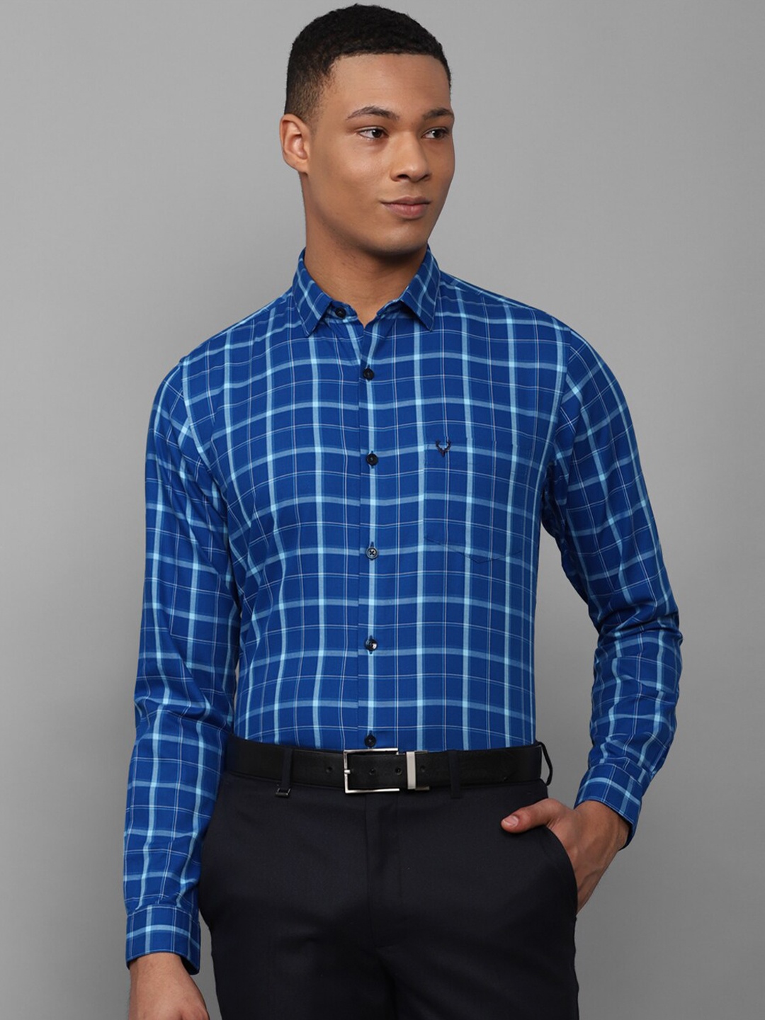 Allen Solly Spread Collar Long Sleeves Cotton Slim Fit Opaque Checked Formal Shirt, White
Allen Solly Spread Collar Long Sleeves Cotton Slim Fit Opaque Checked Formal Shirt, White