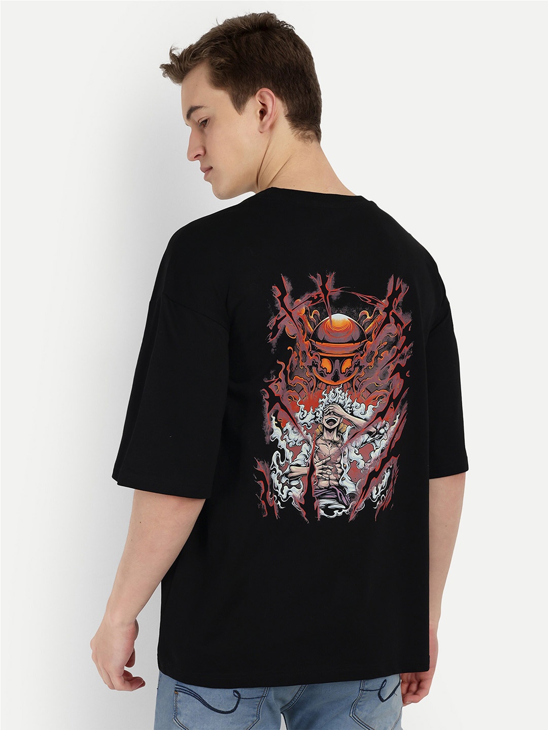 BLURR Typography Printed Drop-Shoulder Sleeves Monochrome Pure Cotton T-shirt, Black
BLURR Typography Printed Drop-Shoulder Sleeves Monochrome Pure Cotton T-shirt, Black