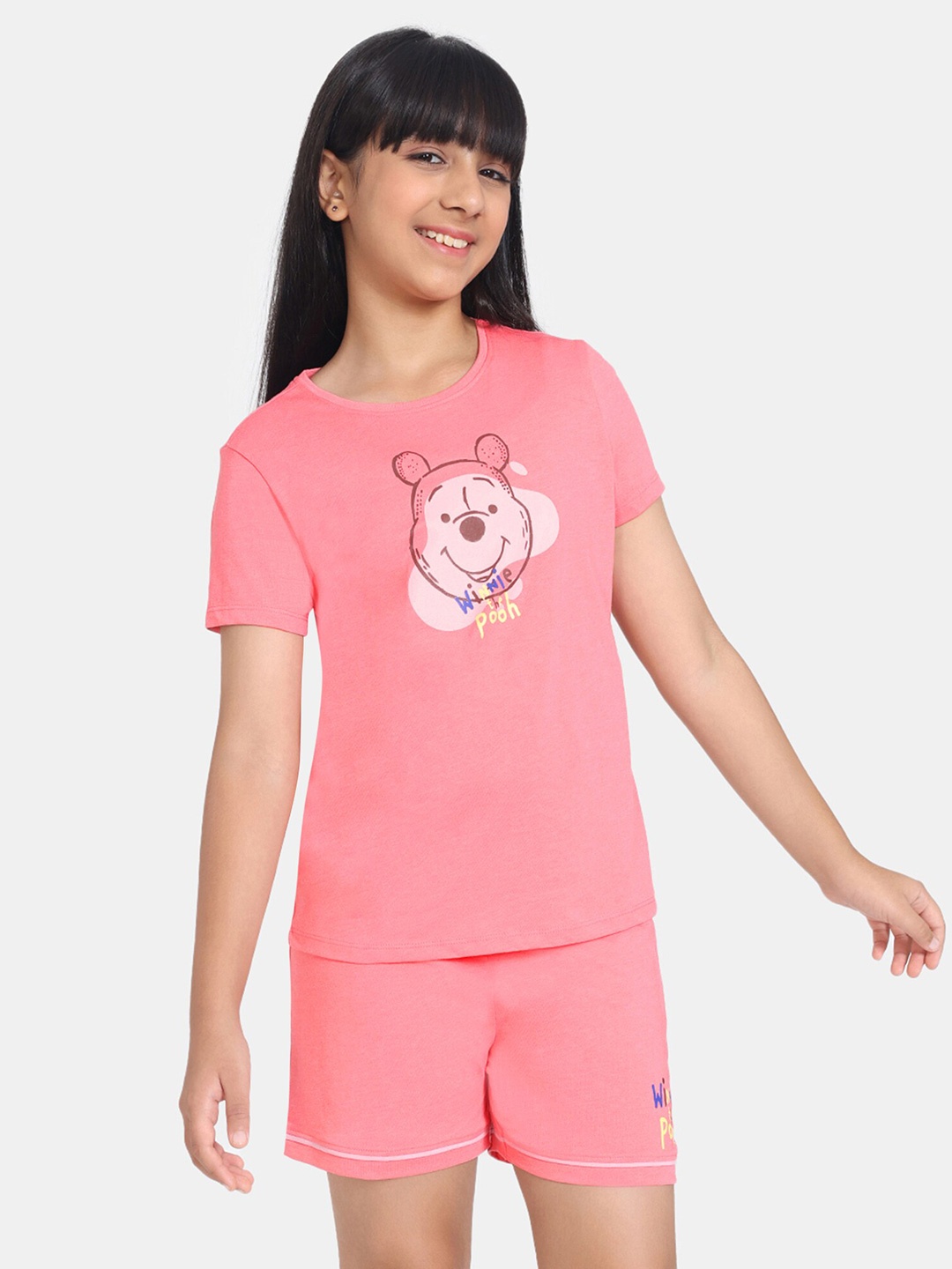 Rosaline by Zivame Girls Winnie The Pooh Printed Round Neck T-shirt With Shorts, Pink
Rosaline by Zivame Girls Winnie The Pooh Printed Round Neck T-shirt With Shorts, Pink
