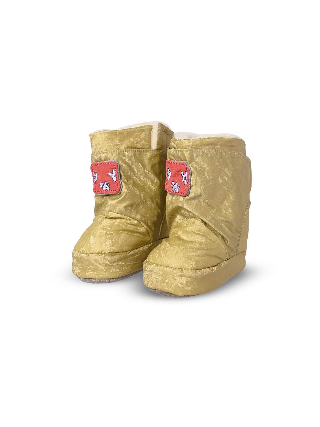 KID-O-WORLD Infants Socks Booties, Gold