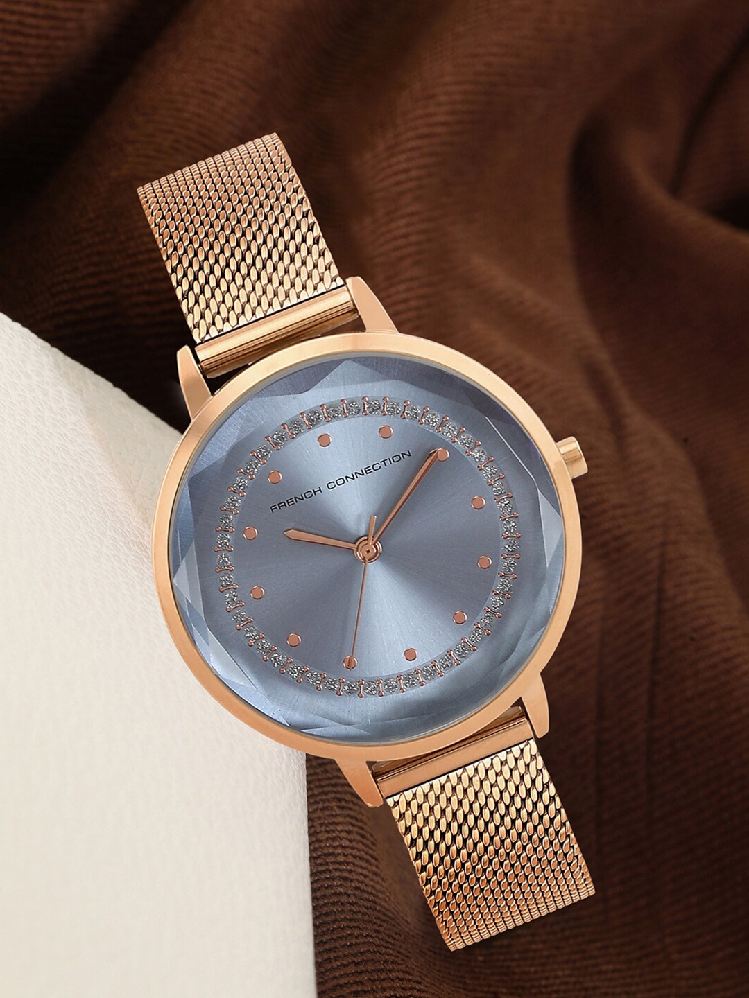 French Connection Women Stainless Steel Bracelet Style Straps Analogue Watch FCC02RGM-U, Blue
French Connection Women Stainless Steel Bracelet Style Straps Analogue Watch FCC02RGM-U, Blue