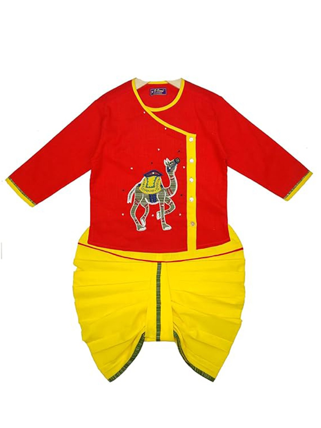 BAESD Boys Ethnic Motifs Embroidered Thread Work Pure Cotton Kurta with Dhoti Pants, Red
BAESD Boys Ethnic Motifs Embroidered Thread Work Pure Cotton Kurta with Dhoti Pants, Red